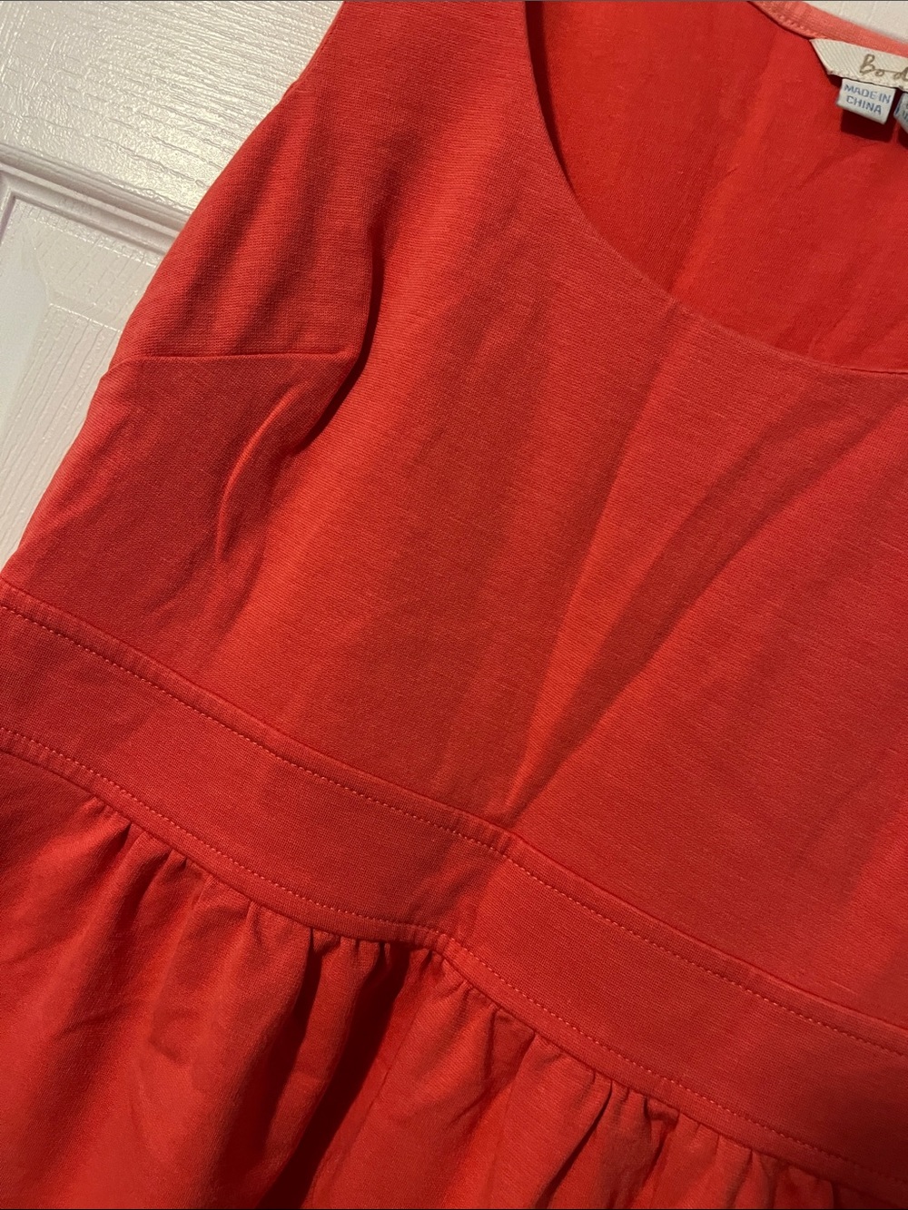 *FINAL OFFER* Boden Coral-Red Sleeveless Day Dress - Picture 3 of 4